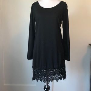 Lace hem dress